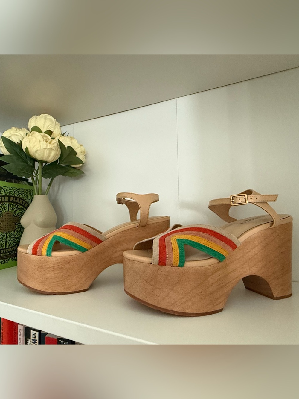 Charlotte Stone “Donna” Platform Sandals - Rainbow